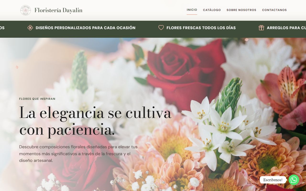 Floristería Dayalin - Página web moderna para floristería